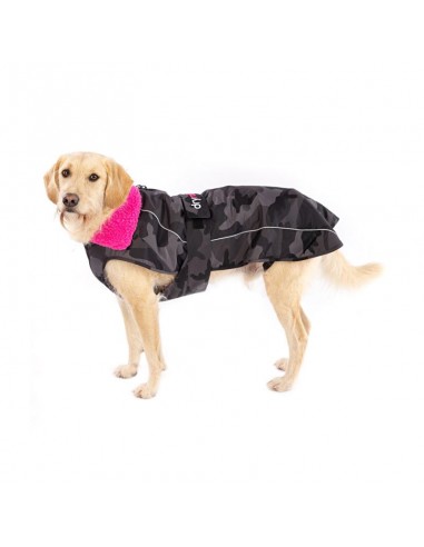 Dryrobe Dog Coat - Black Camo/Pink