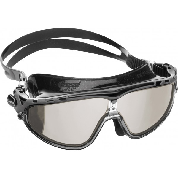 Cressi Skylight Swim Mask - Black silicone/Black grey frame - Mirrored lenses
