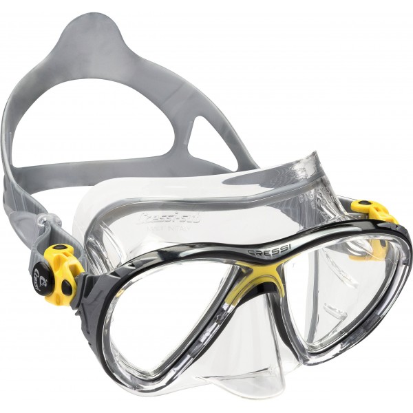 Cressi Mask - BIG-EYES Evolution - Clear Silicone - Yellow Frame