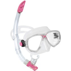 Cressi Mask & Snorkel Set - Marea VIP - Clear/Pink