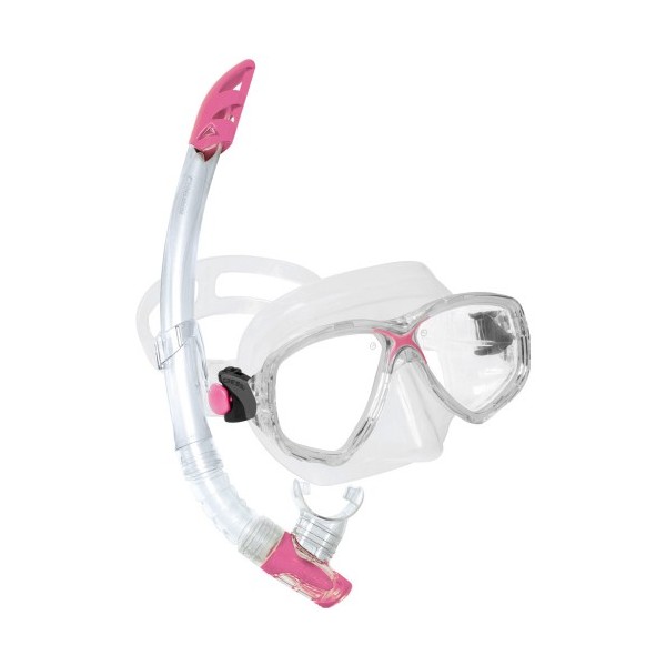 Cressi Mask & Snorkel Set - Marea VIP - Clear/Pink