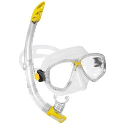 Cressi Mask & Snorkel Set - Marea VIP - Clear/Yellow