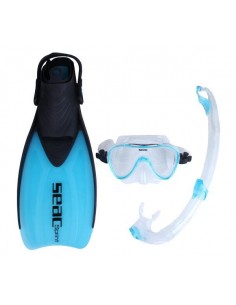 SEAC Sprint Dry Snorkelling Mask/Snorkel and Fin Set - Various Sizes