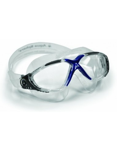 Aquasphere Vista Swim Mask - Clear/Dark Grey/Blue/Clear