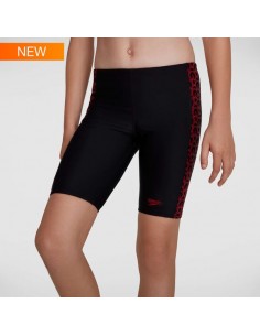 Speedo - Junior Boys - Boomstar Splice Jammer - Black/Fed Red