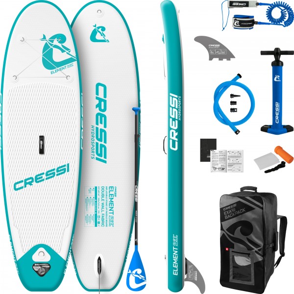 Cressi - Stand Up Paddleboard - Element - Junior 8'2" - White/Aquamarine