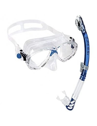 Cressi Mask & Snorkel Set - Marea + Dry - Blue